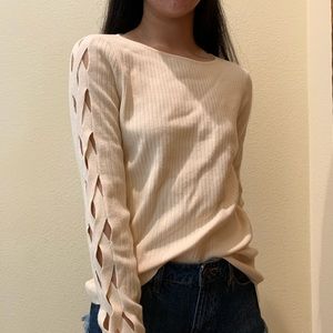 Stella+Lorenzo Long Sleeve with Braided Detailing.  New with tag.